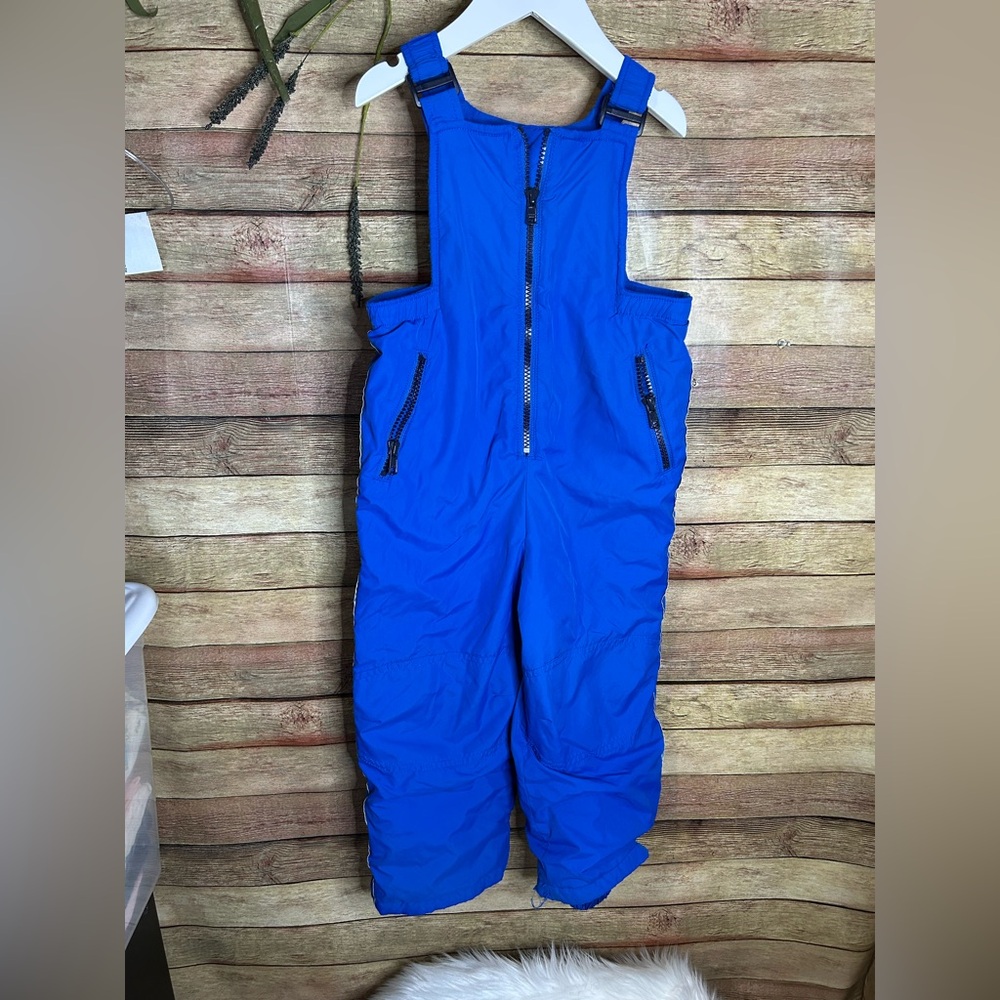Gymboree Blue Fleece Lined Ski Bib Waterproof Overalls Toddler Boys Size 2-3